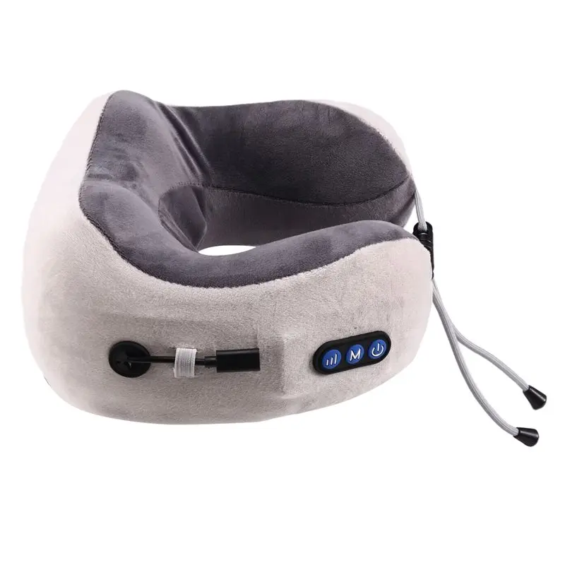 【HAPPY】U-Shaped Neck Massager Portable Car Travel U-Shaped Massage Pillow Usb Rechargeable Electric Pillow