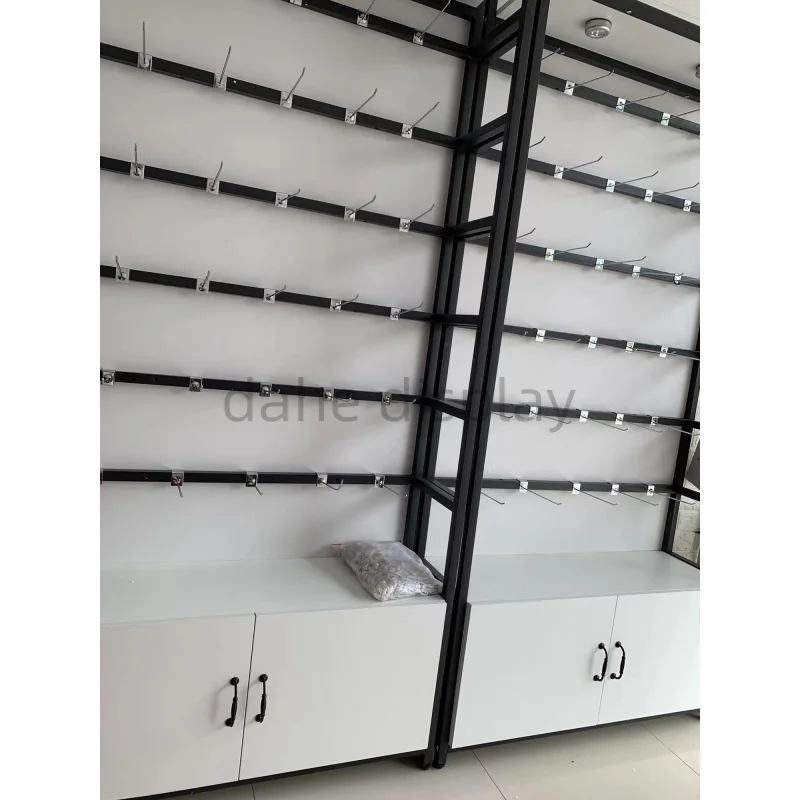 

custom.Adjustable Showcases Mobile Phone Sock and Snack Trinket Supermarket Shelves Hook cabinet for Convenience Stor