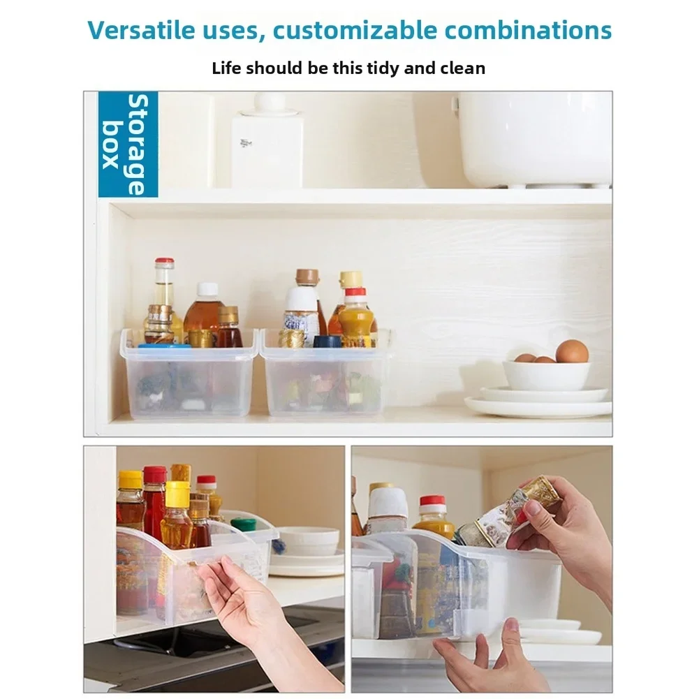 Stackable Refrigerator Storage Drawer Box With Smooth Pull-Out Function For Eggs Vegetables And Daily Food Items