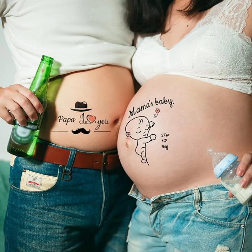 CARGEN ملصقات الأمومة للحمل والصور الذاتية احتفالات الحمل هدايا الأزواج أبي الأمهات الأطفال صور الأمومة #5