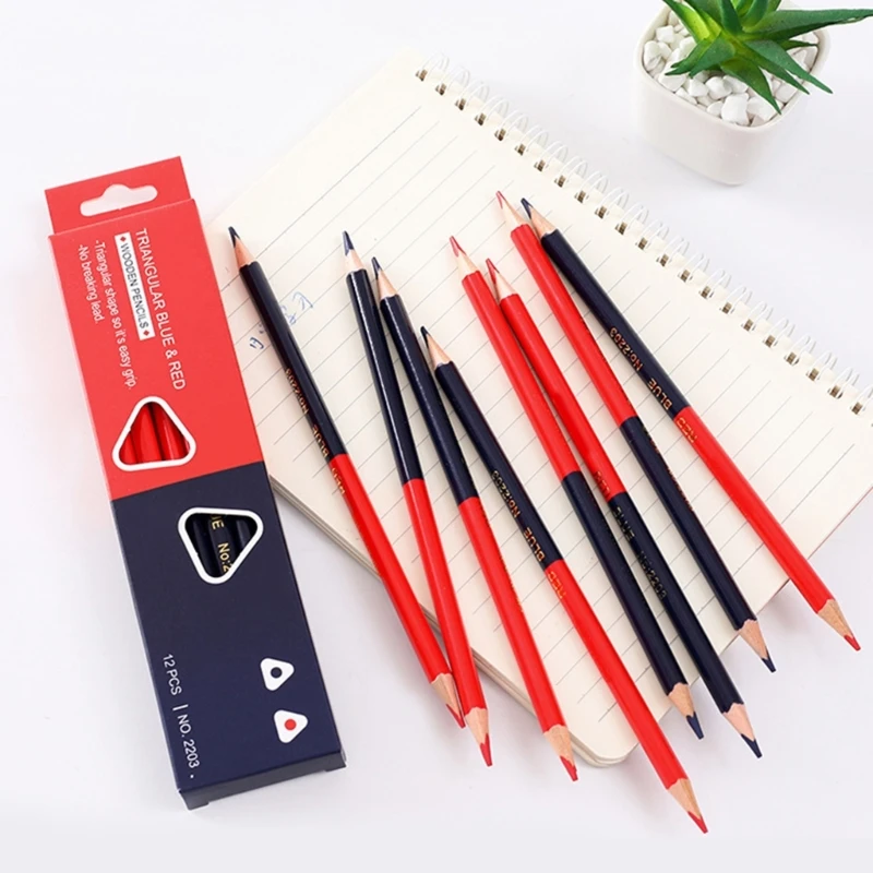12 шт./компл. стираемых карандашей, предварительно заточенных для проверки раскрашивания, проверки карандашей