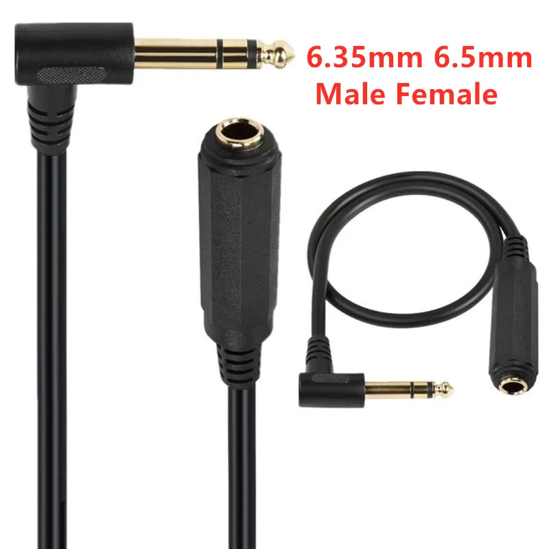 1/4 Inch 6.35mm Female to 6.5mm Male Mono to 6.35 6.5 mm Plug Jack Stereo Mic Audio Extension Cable for PC Mixer Speaker
