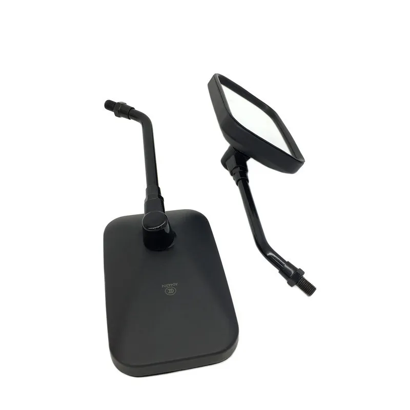 2Pc Universal Motorcycle Scooter Tricycle Rearview Side Mirror HD Convex Wide Angle Adjustable M10 Positive Thread Replacement