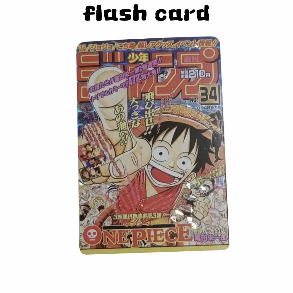 

DIY ONE PIECE Monkey D. Luffy Original Series Flash Card Anime Peripheral Game Collection Card Holiday Gift for Children