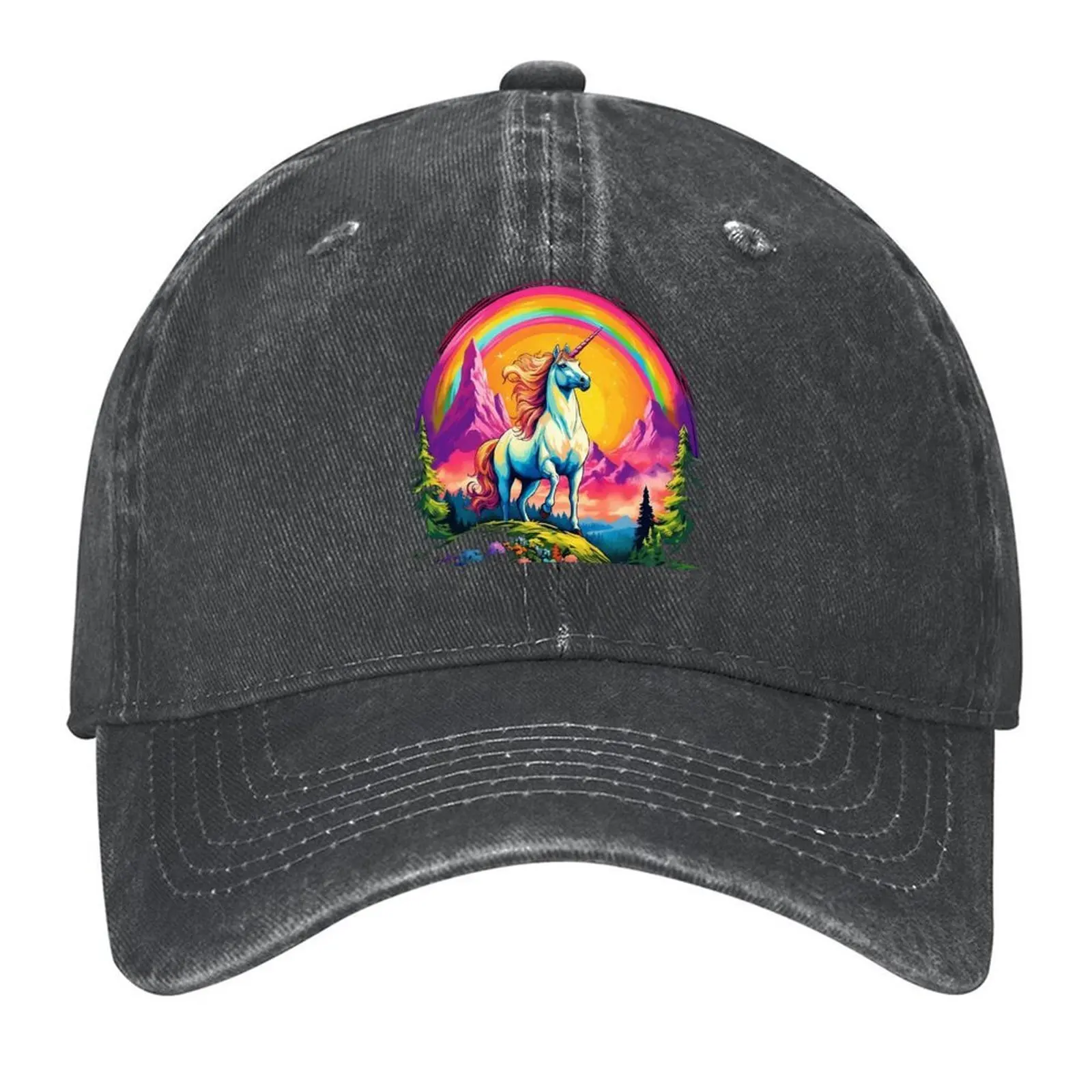 

2026 Majestic Unicorn On Rainbow Mountain Baseball Cap Ball Cap |-F-| Rugby Luxury Caps Men's Hats Women's