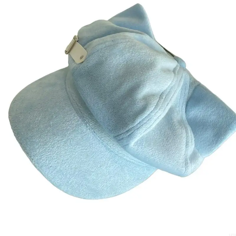 L5YA قبعات أرنب جميلة عصرية أنيقة باللون الأزرق ملحقات أغطية الرأس للنساء والرجال قبعة أجرة لحفلات الهالوين