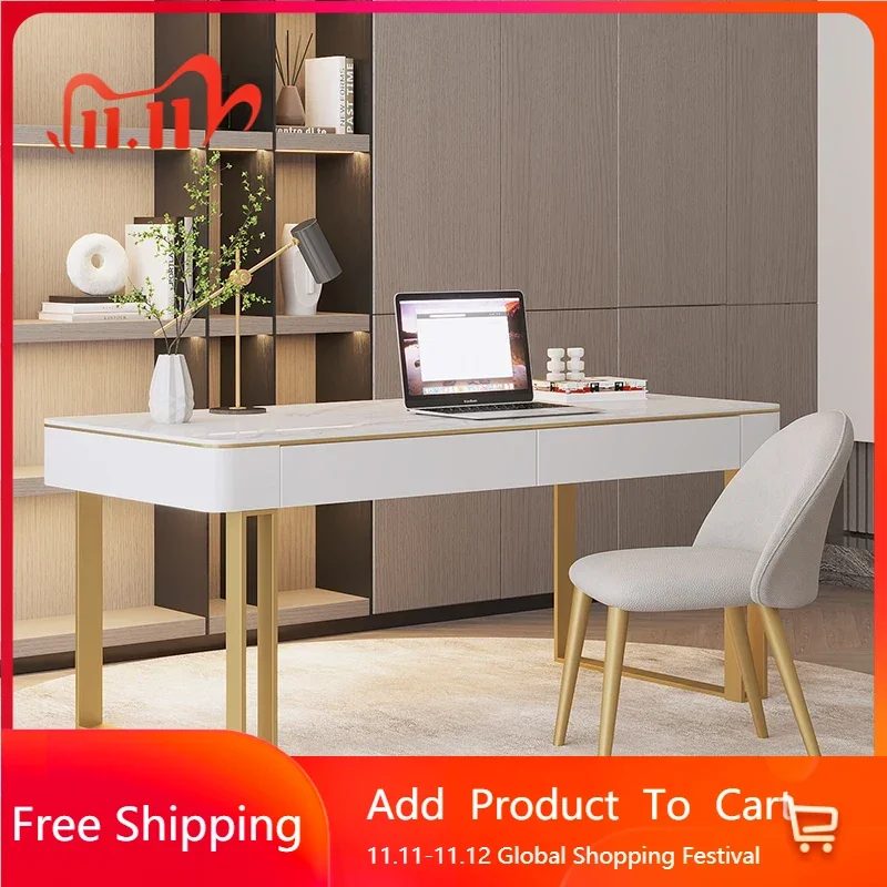 

Modern Luxury Modern Office Desk Storage Drawers Chair Writing Studying Throne Desks Bedroom Escritorio Oficina Trendy Furniture