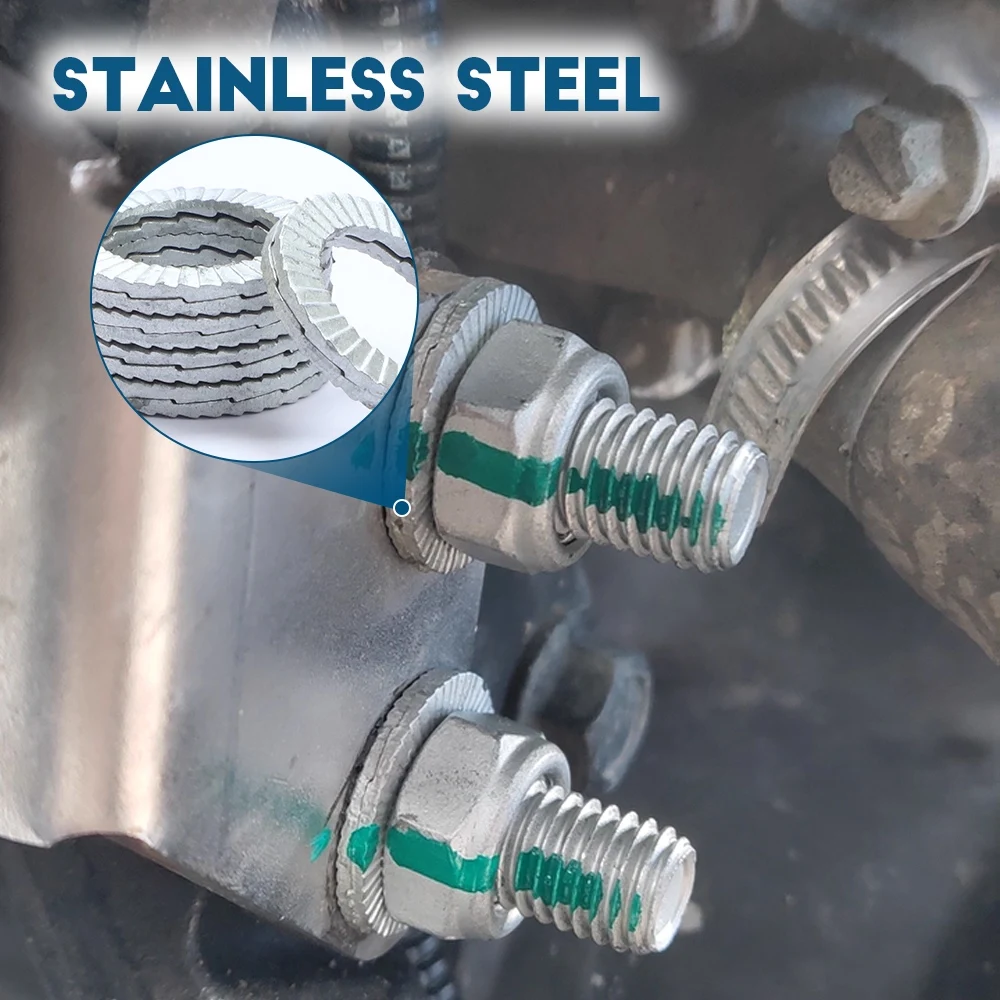Double Deck Self-locking Washer M3 M6 M8 M10 M12 M14 M16 M22 M24 M27 M30 Stainless Steel Wedge Lock Shock Proof Gasket