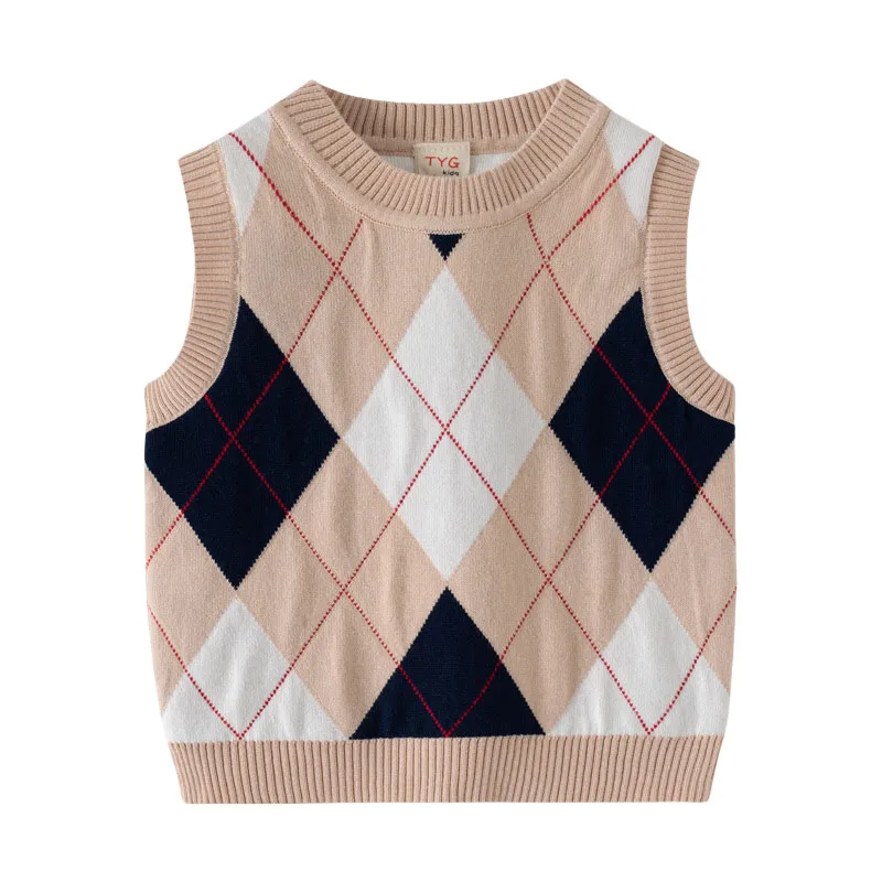 Children's Sweaters 3-7T Autumn Spring Boys Girls Sweaters Sleeveless Kids Clothing Hot Selling Pullover Baby Costume