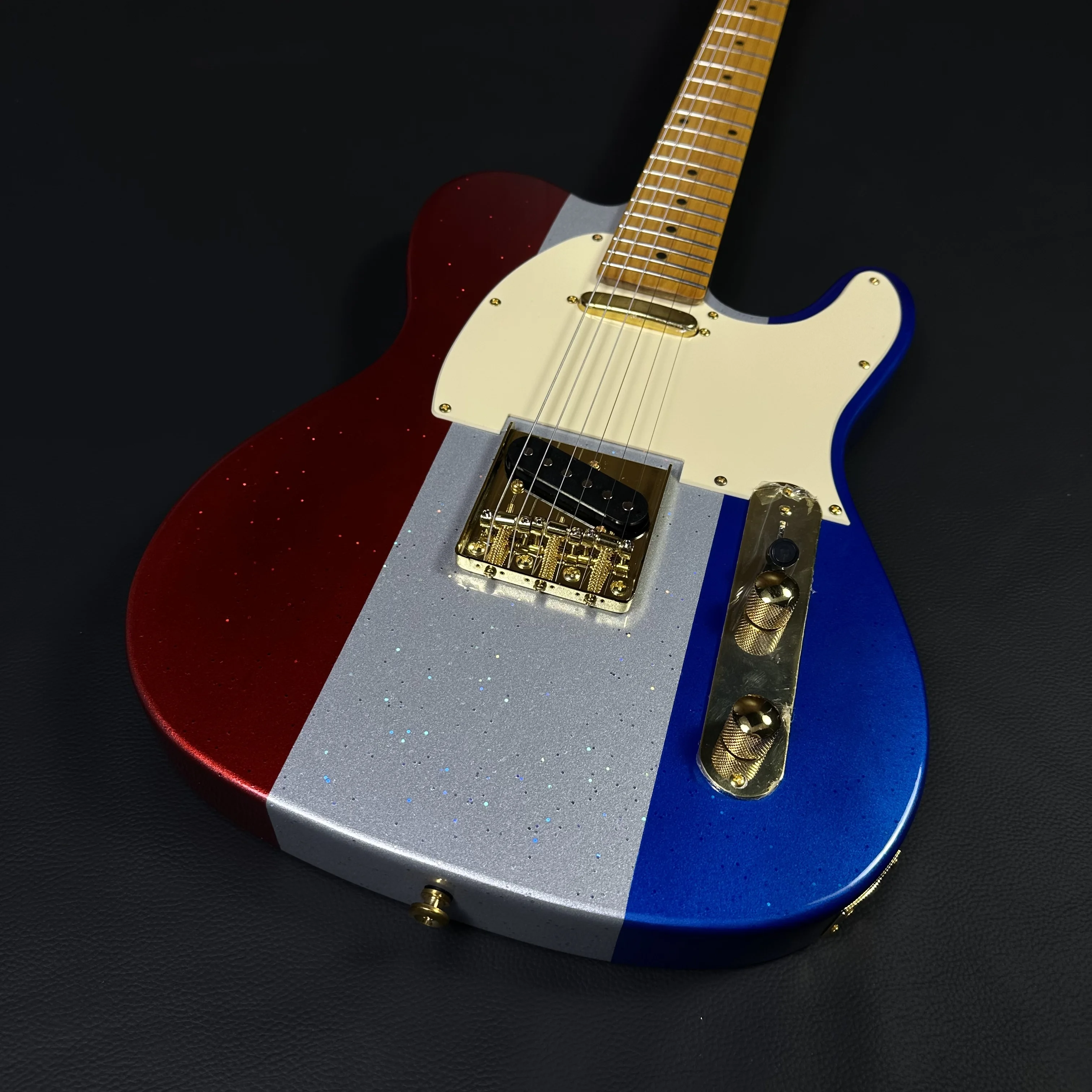 

Металлические трехцветные электрогитары TL, золотая фурнитура, кленовая накладка на гриф В наличии