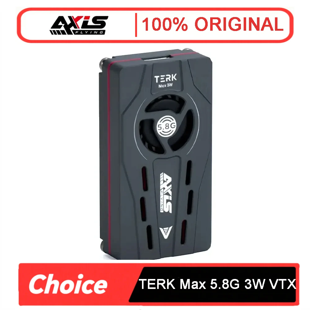 

Axisflying Новый вентилятор TERK Max 5,8G 3 Вт VTX с радиатором с ЧПУ, двойными функциями и кнопками, встроенным микрофоном, бесшумным радиоуправляемым дрона дальнего действия FPV