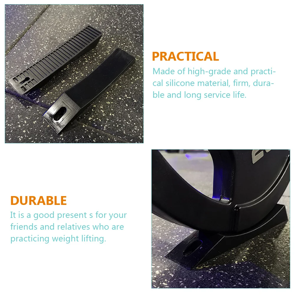 

2pcs Portable Silicone Weight Plate Anti-Slip Deadlift Home Fitness Supplies Gym Accessories Lightweight