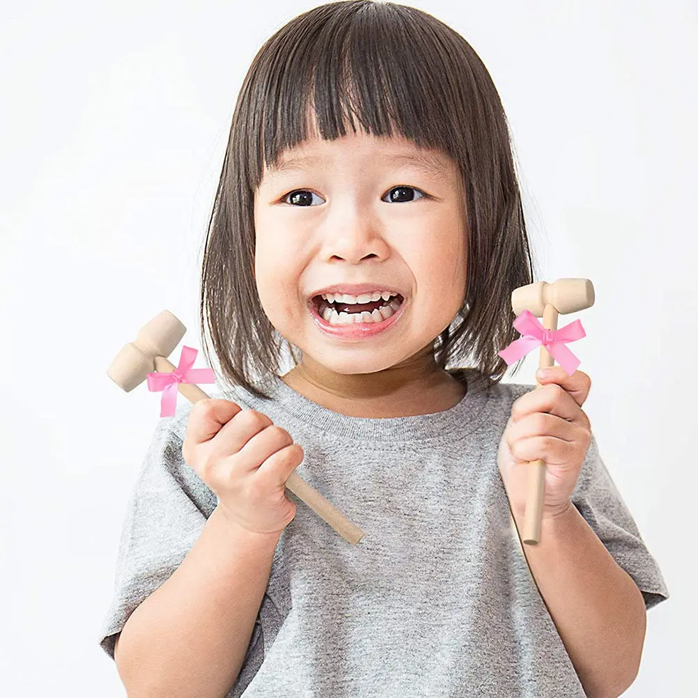 5Pcs Wooden Cake Mallets Mini Hammer for Kids Baking Seafood Cracking Home Kitchen Restaurant Use Traditional Craftsmanship