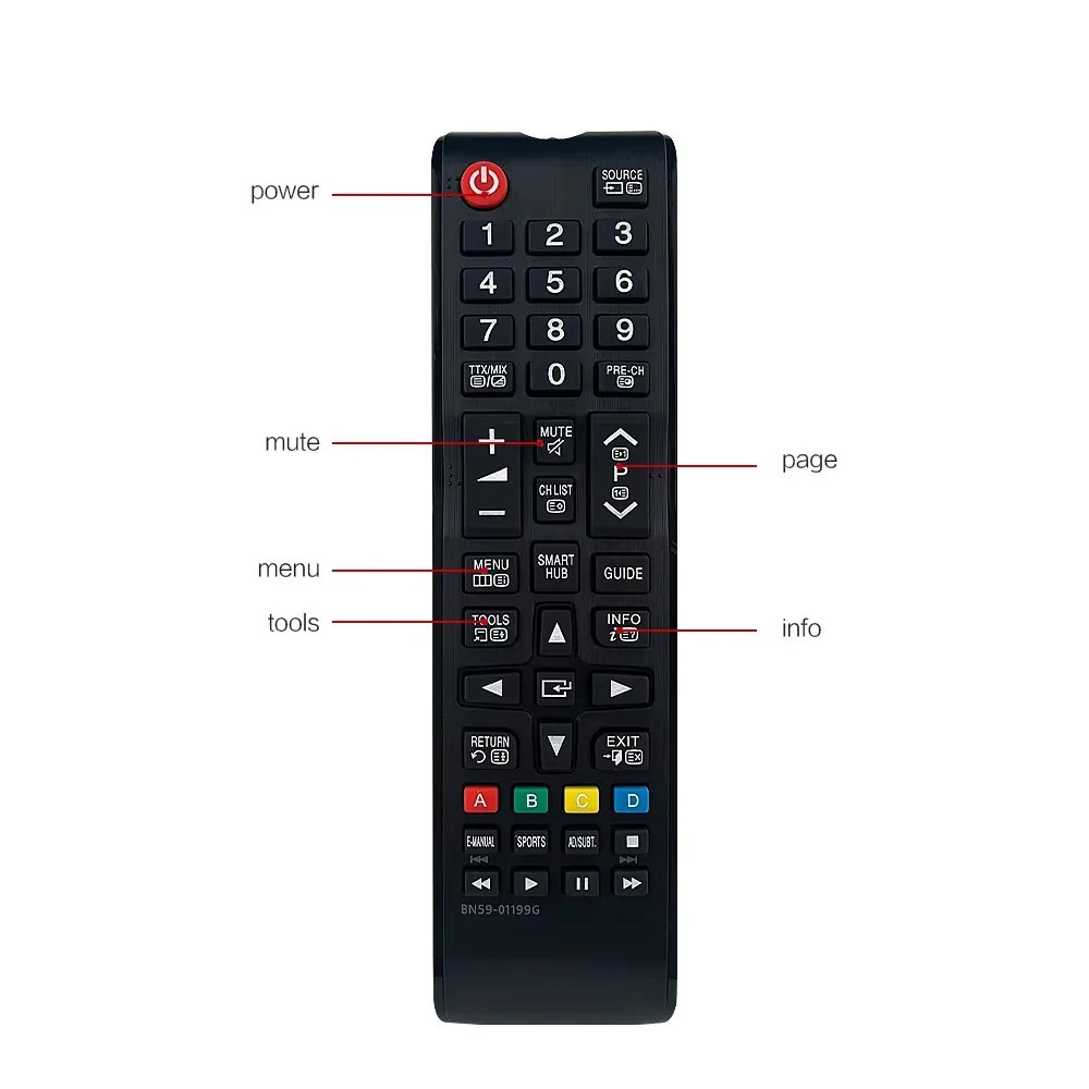 New BN59-01199G Remote Control For Samsung TV UE32J5205 UE32J5250 UE32J5270 UE32J5373 UE40J5200 UE40J5202 UE40J5205