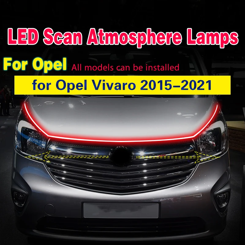 

For Opel Vivaro 2015-2021 LED Scan Starting Daytime Running Light DRL 12V Universal Auto Car Decorative Atmosphere Lamps DRL