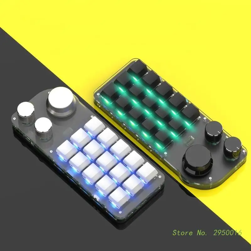 12/15Key Macro Knob Custom Keypad Copy Paste Shortcuts E-Sports Game Wireless Mechanical Keyboard Hot-Swap Programming