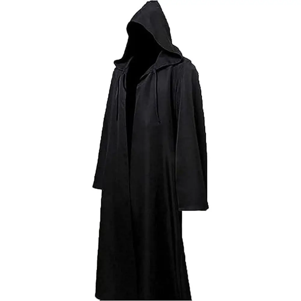 Anakin Cosplay Obi Wan Fantasia Medieval Knight Men Costume Disguise Adult Long Shirt Hooded Cloak Robe Halloween Party Clothes