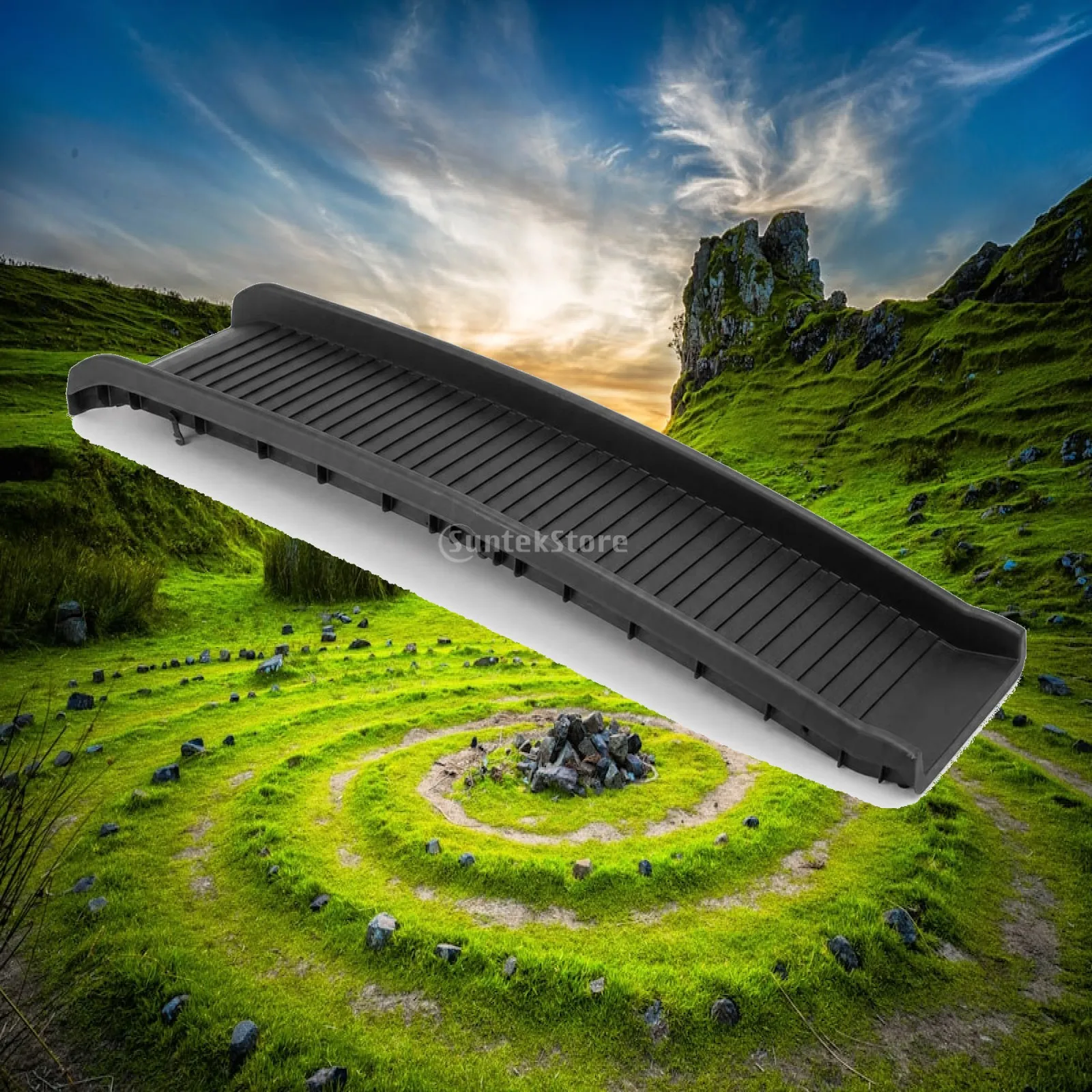 Dog Car Ramp Space-Saving Dog Ramp with Side Rails Sturdy Light for Dogs, SUV, Travel