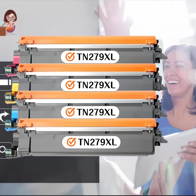 4 color TN279XL Toner Cartridge for Brother MFC-L8340CDW MFC-L8390CDW MFC-L3760CDW Printer Toner