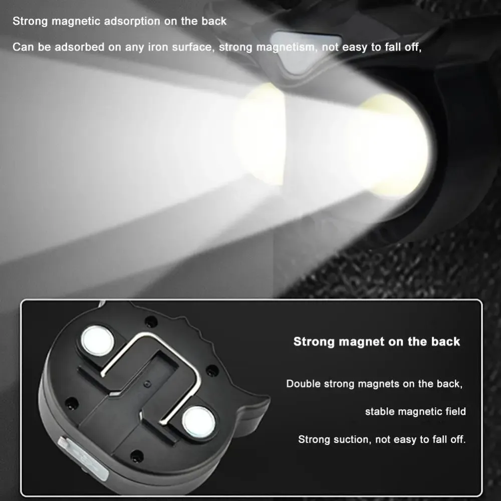 

Portable Owl Headlamp Type-C Rechargeable Mini Size COB Headlamp Magnetic Base Rotating Light Head Wearing Lamp