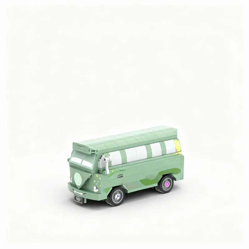 

325pcs MOC Fillmore Volkswagen VW Type 2 T1 Microbus City Champions Model Building Blocks Christmas Gifts Construction Toys