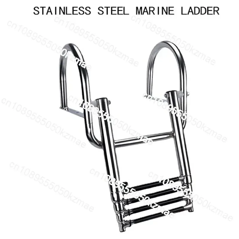 Stainless Steel Telescopic Boat Ladder 3/4-Step, Sliding Folding Boarding Ladder