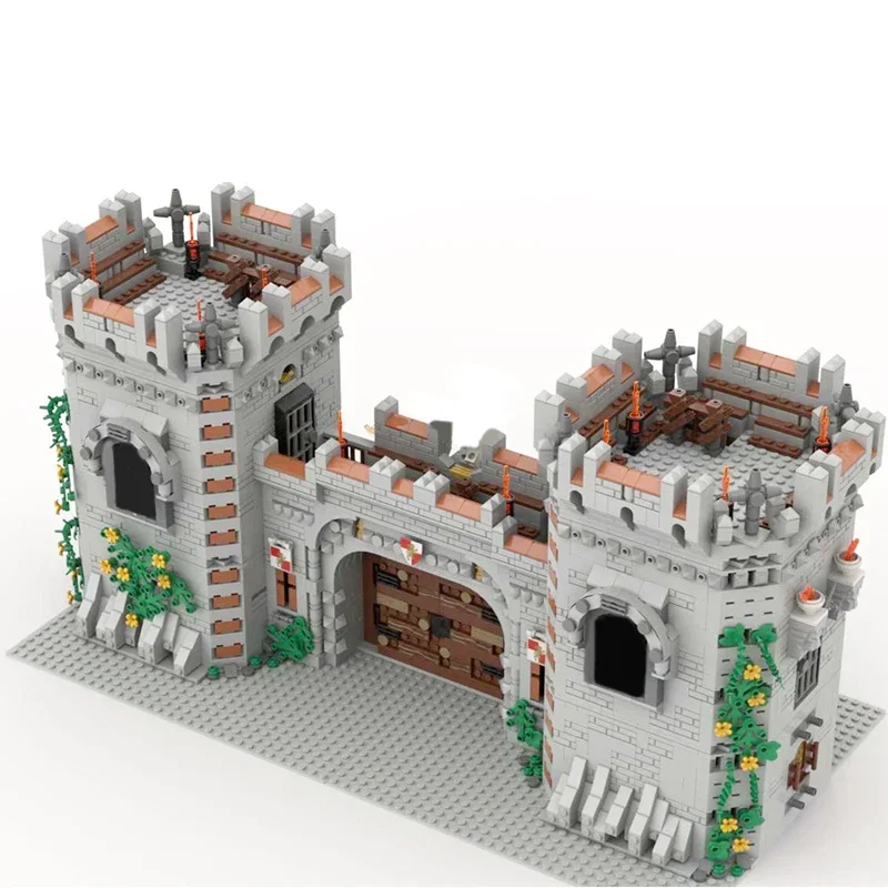 Moc Bouwstenen Fort Model Middeleeuws Kasteel Poort Technologie Modulaire Blokken Geschenken Speelgoed Voor Kinderen DIY Sets Montage