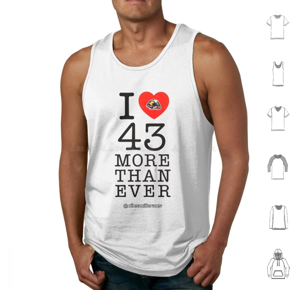 I Love 43 Tank Tops Vest Sleeveless Love 43 Miller Vivamiller