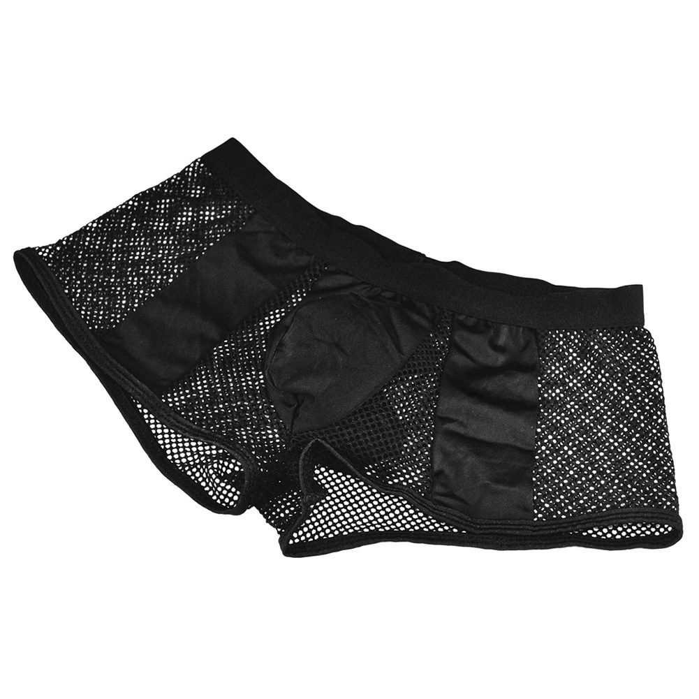 Sexy Men Mesh Patchwork Brief See Through Underwear Male Bulge Pouch Trunk See-Through Underpants Breathable Panties