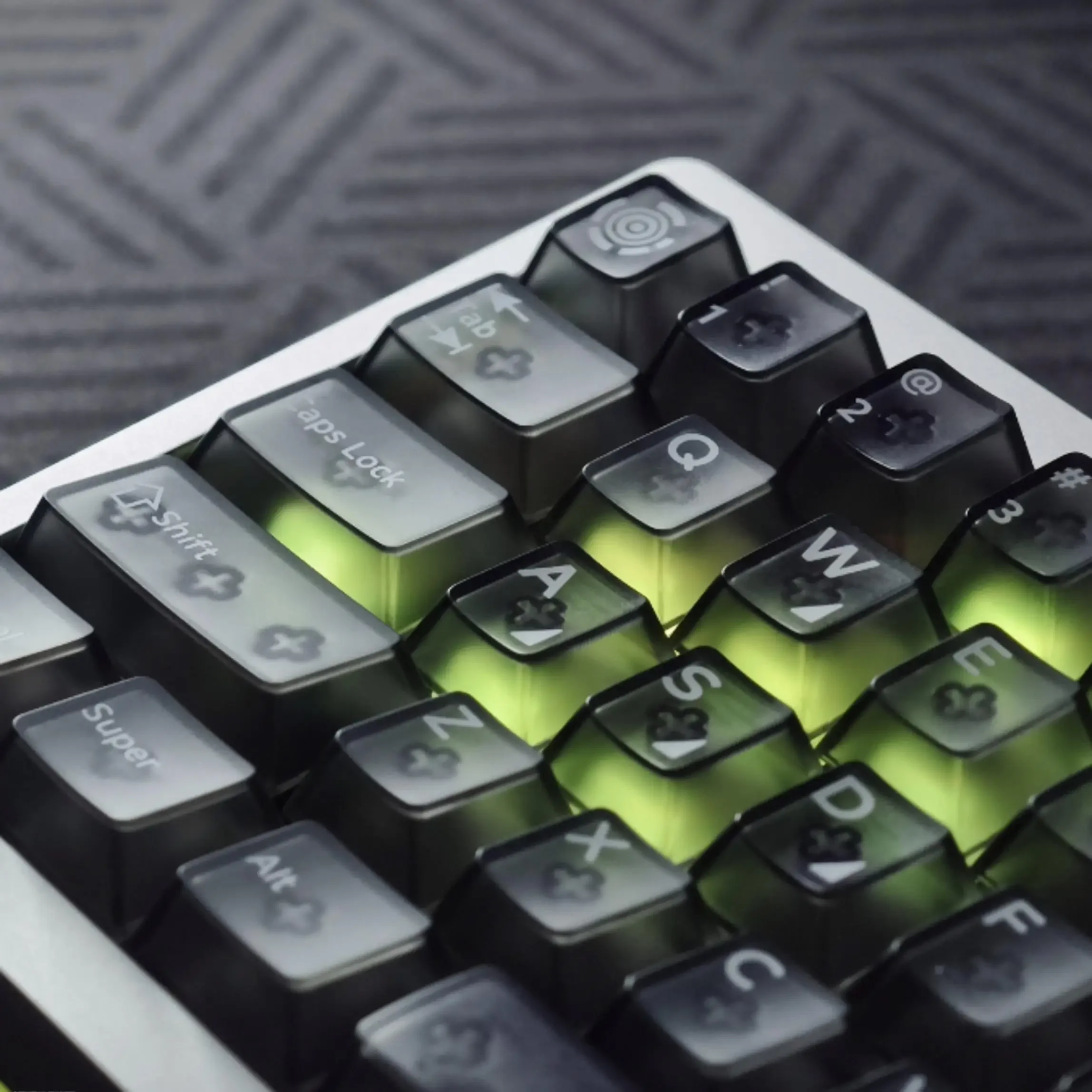 Copritasto trasparente per nebbia PC grigio viola altezza originale MADE68