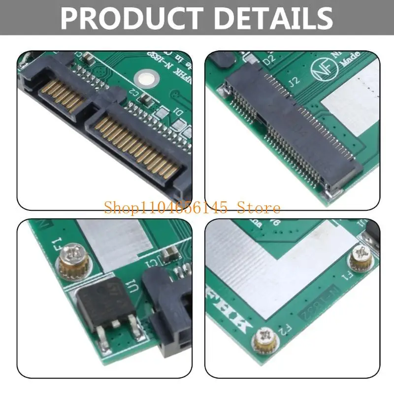 652F mSATA to 2.5in SATA3 Converter Module 6Gbps Fast Integrates Drive into Laptops