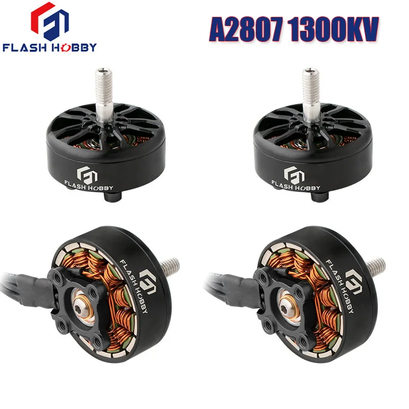 

4 шт. FLASHHOBBY A2807 2807 1300KV 6S бесщеточный двигатель для FPV фристайл 7-дюймовые дроны дальнего действия DIY Запчасти