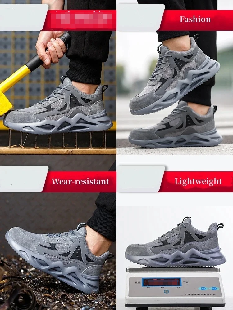 

2025 Men's Work Safety Shoes and Women's Lightweight, Wear-resistant, Anti Slip Work Sports Shoes Effectively Protect The Feet