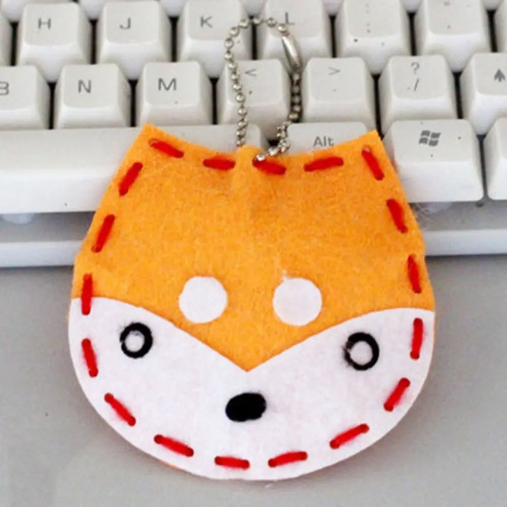 Creative Cartoon Non-woven Keychain DIY Handmade Gift Animal Pendant Cute Hanging Ornaments Backpack Pendant