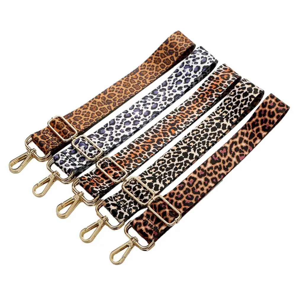 High Quality Replacement Leopard Print Bag Strap Adjustable Handbag Belt Wide Shoulder Bag Strap Bag Strap Bag Accessories