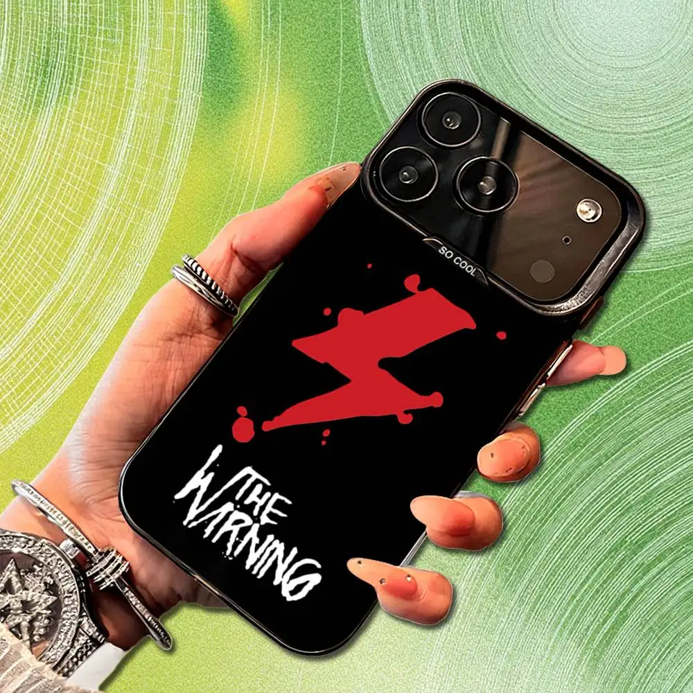 Funda de teléfono Rock Band T-The W-Warnings para iPhone 14,17,13,12,11,16,15,Mini,Pro,SE,XS,MAX,funda de silicona negra mate