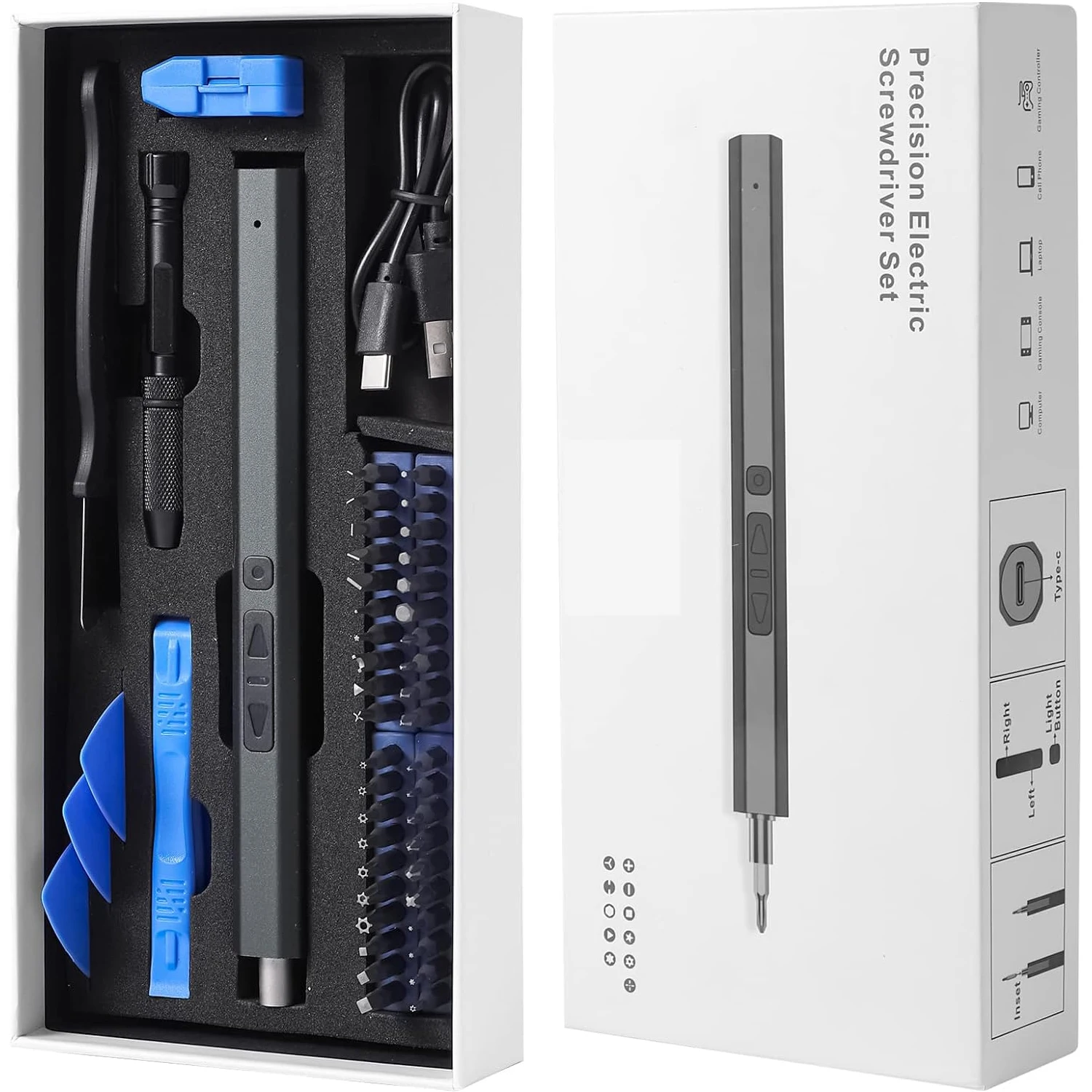 ไขควงไฟฟ้าไร้สายชุด 12/39/50 in 1 Precision Power เครื่องมือแม่เหล็กสกรูไดร์เวอร์ Bit Fast CHARGING ซ่อมชุดเครื่องมือ