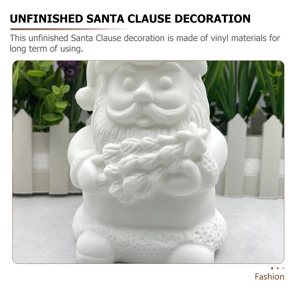 

1 set 1 Set Christmas Unpainted Santa Clause Diy Blank Vinyl 12 Colors Pigment Creative Coloring Craft Desktop Home Party