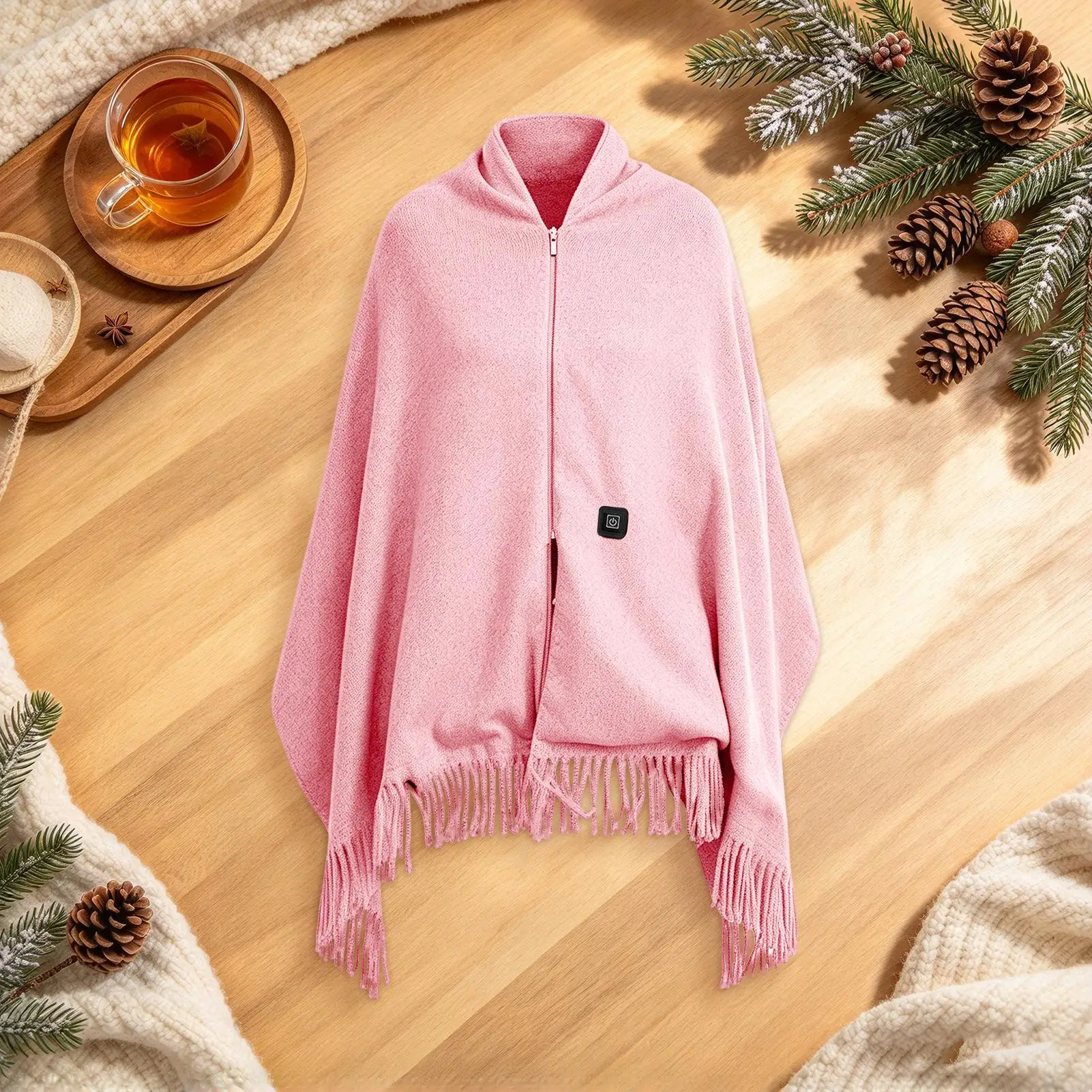 Women Heated Shawl 3-Level Safe Washable 8-Zone Soft Warm Blanket Women Wearable Heated Blanket Throw For Couch Sofa Bed Home