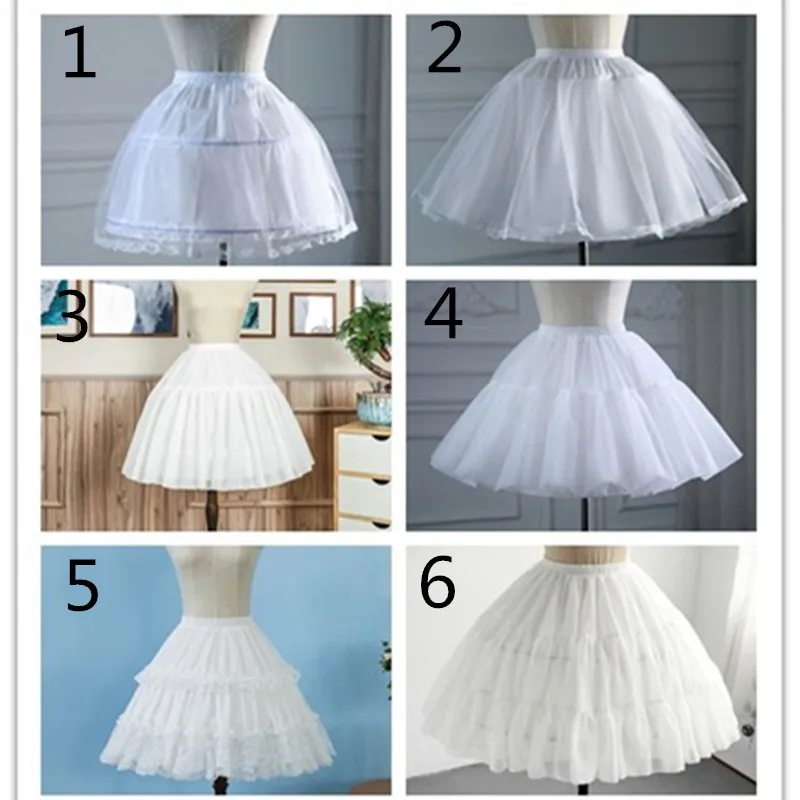 2023 New White Petticoat Underskirt Elastic Band Can Be Adjustable Petticoat Woman Short Lolita Petticoat 6 Styles Available