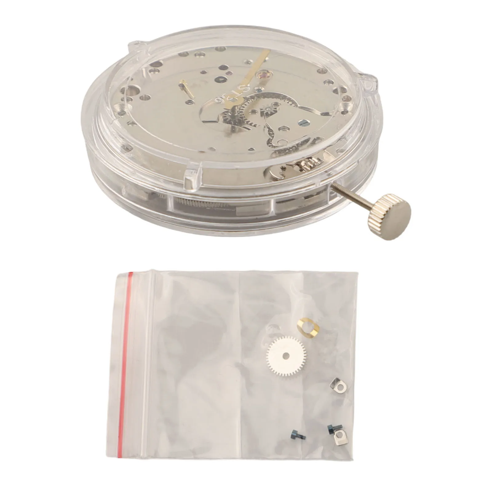 1 Pc ST36 For UNITAS For ETA 6497 Clone Movement Manual Winding Swan Neck 17 Jewels Automatic Mechanical Movement Jewel Case