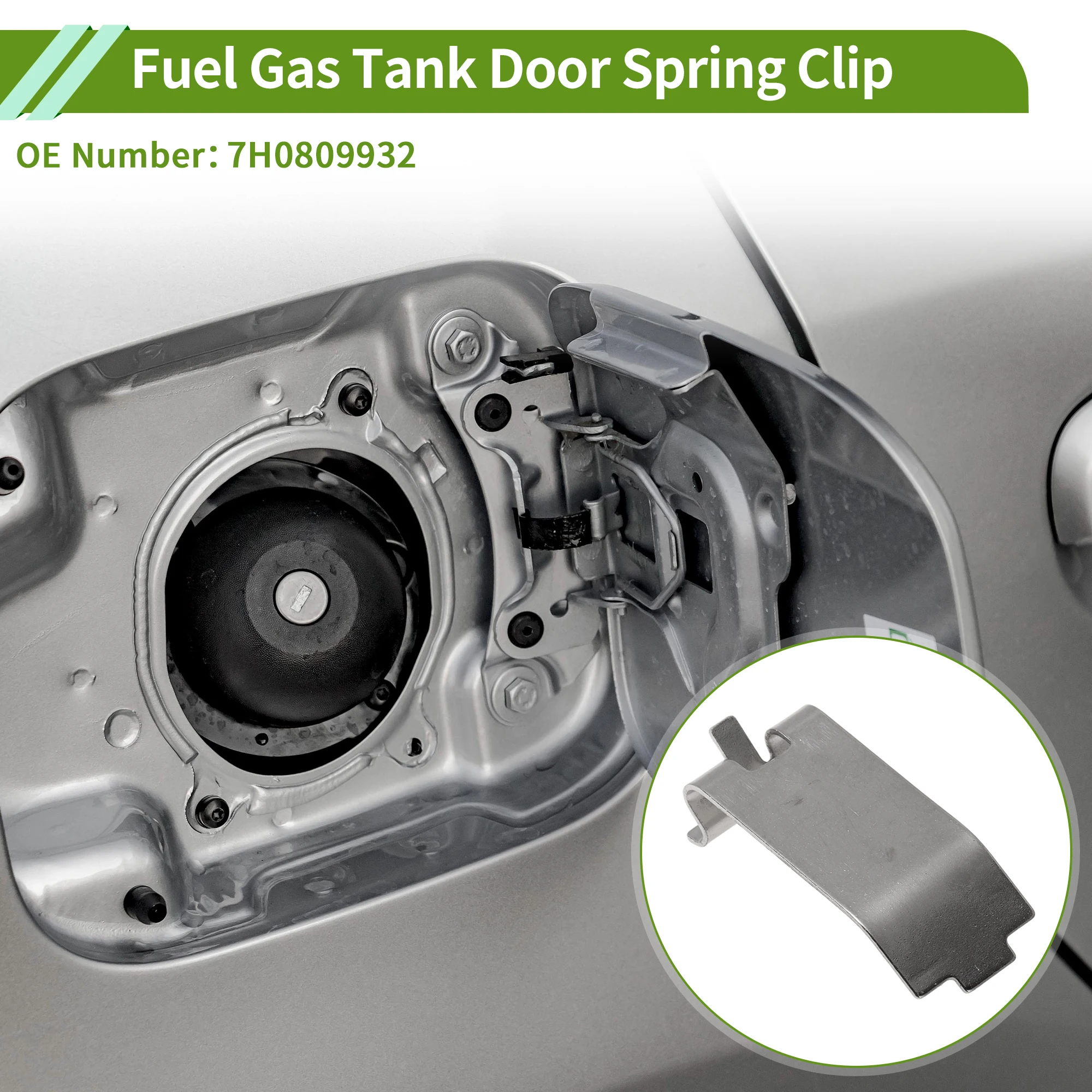 UXCELL 1 Pc No.7H0809932 Fuel Gas Tank Door Spring Clip for Volkswagen Tranporter T5 2003-2019 Fuel Door Hatch Lid Hinge Clip