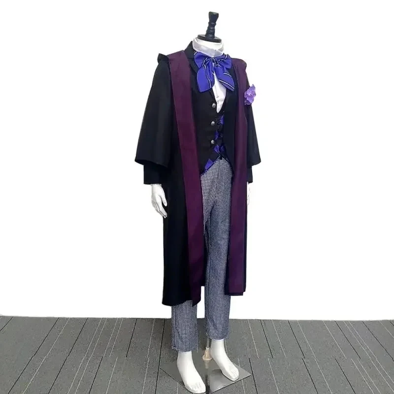 

☆SunlCos Black Butler 4 Guregori Baioretto Cosplay Costume Boarding School Gregory Violet Uniform Suits Halloween Anime Clothin☆