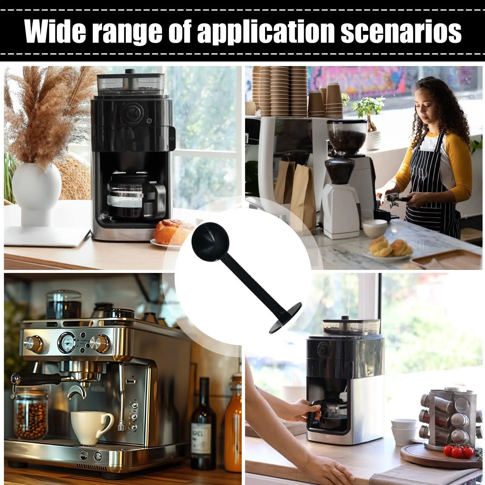 Coffee Scoop and Tamper Coffee Measuring And Pressing Scoop Dual-Purpose Bean Scoop Kitchen Espresso Coffee Tools