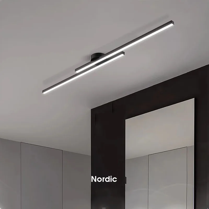 

2024 New Line Ceiling Light Corridor Balcony No Main Lamp Led Bedroom Lamps for Living Room Simple Modern Nordic Wall Light