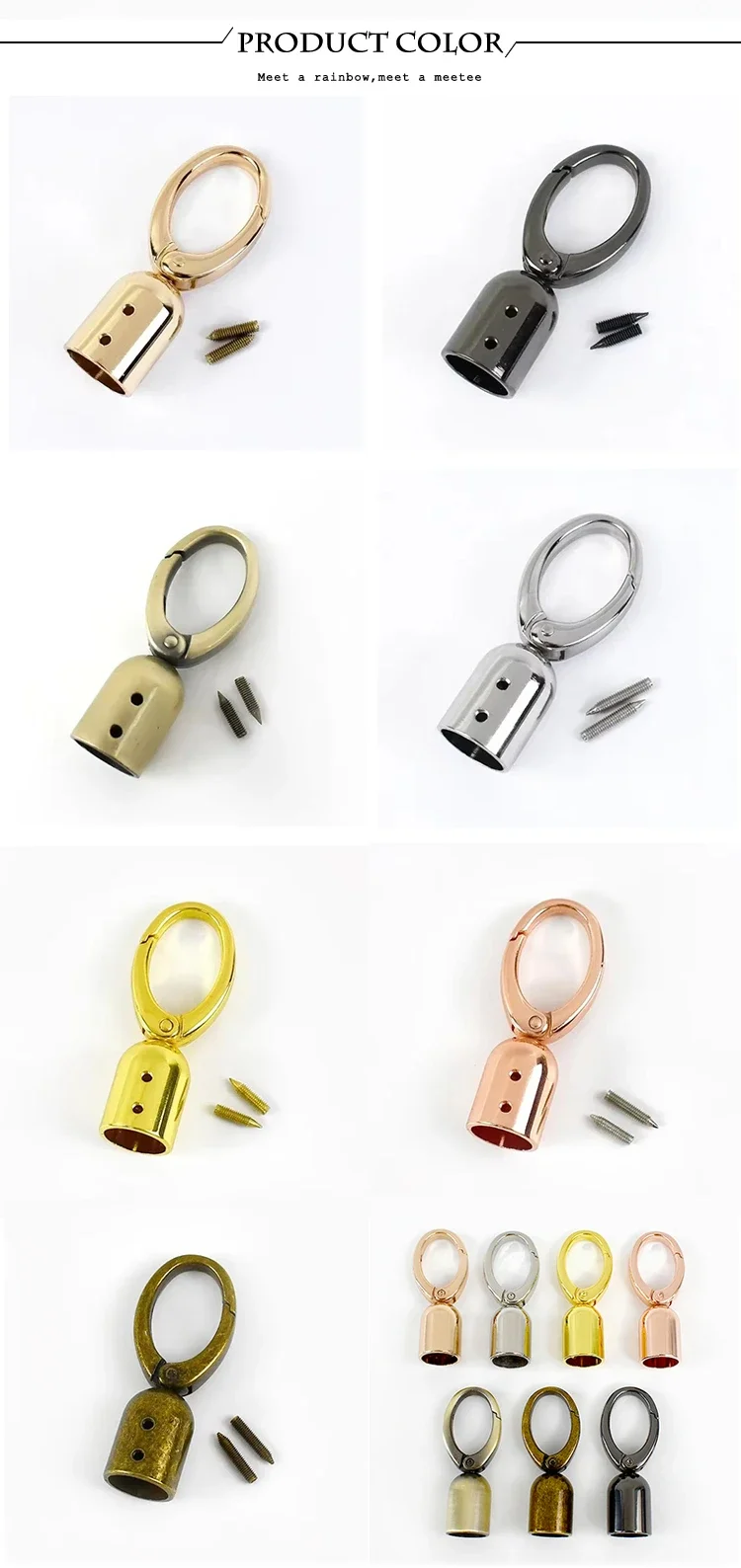 2/4Pcs Deepeel Metal Cord Lock Buckles Bag Belts Connector Hanger Handbag Strap Stopper Tassel Cap Clasp Hardware Accessories