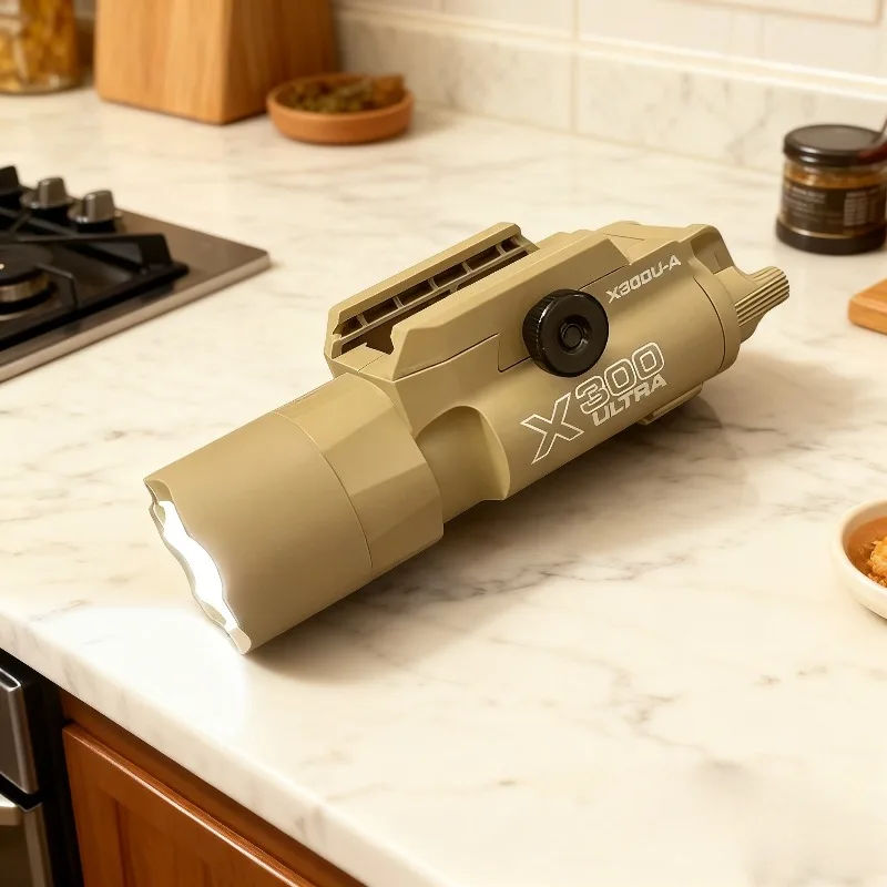 Linterna de alta intensidad dos en uno X300U: se adapta a riel de 20 mm, para pistolas de juguete Airsoft, caza, cerillas CS