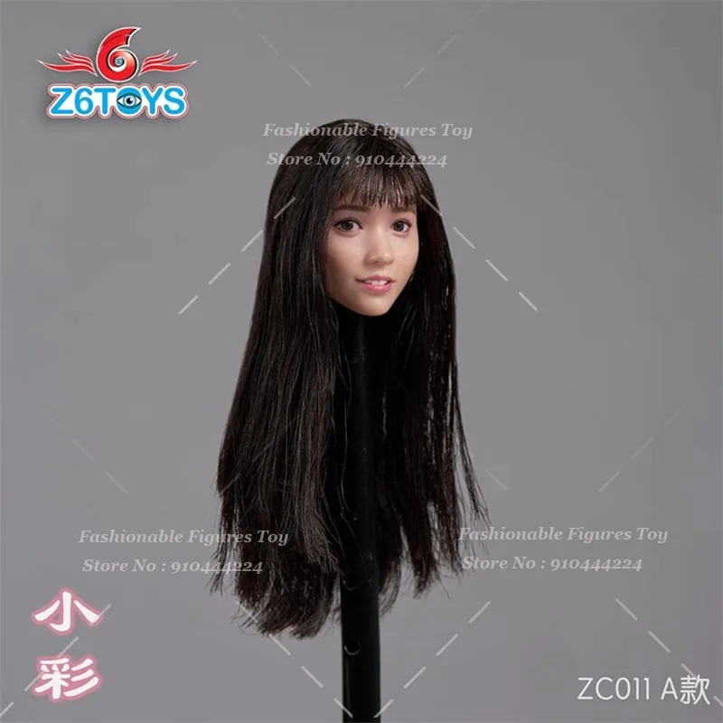 Z6TOYS ZC011 1/6 Women Soldier Xiaocai Asia Beauty Girl Head Sculpt Charming Eye Head Carving Fit 12'' TBL PH Action Figure Body