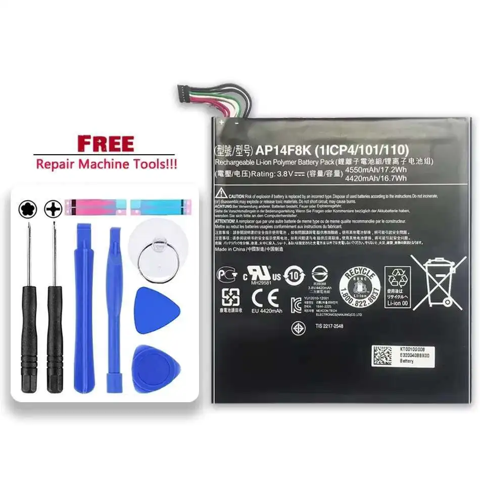 

4550mAh AP14F8K Battery for Acer Iconia Tab A1 850, B1 810 Tablet Power