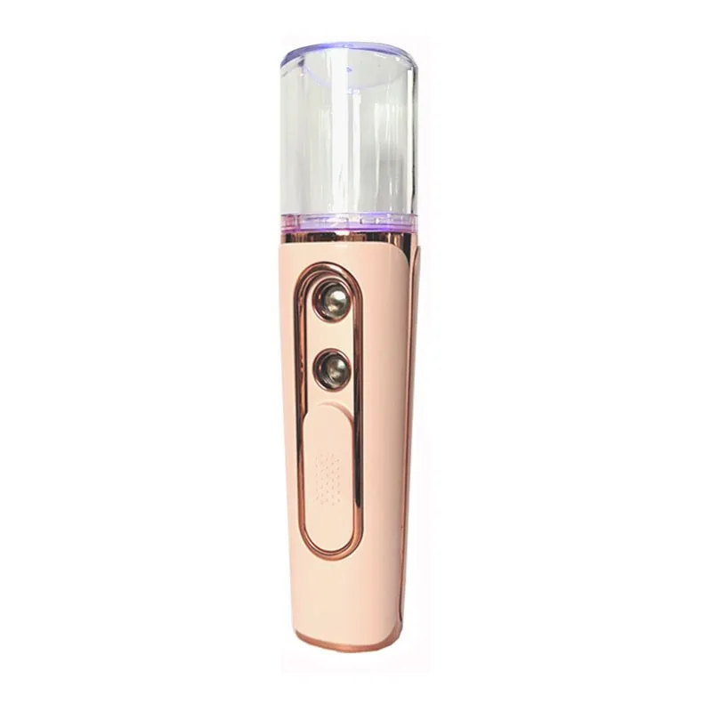 Dual-hole hydration device, portable handheld cold spray beauty device